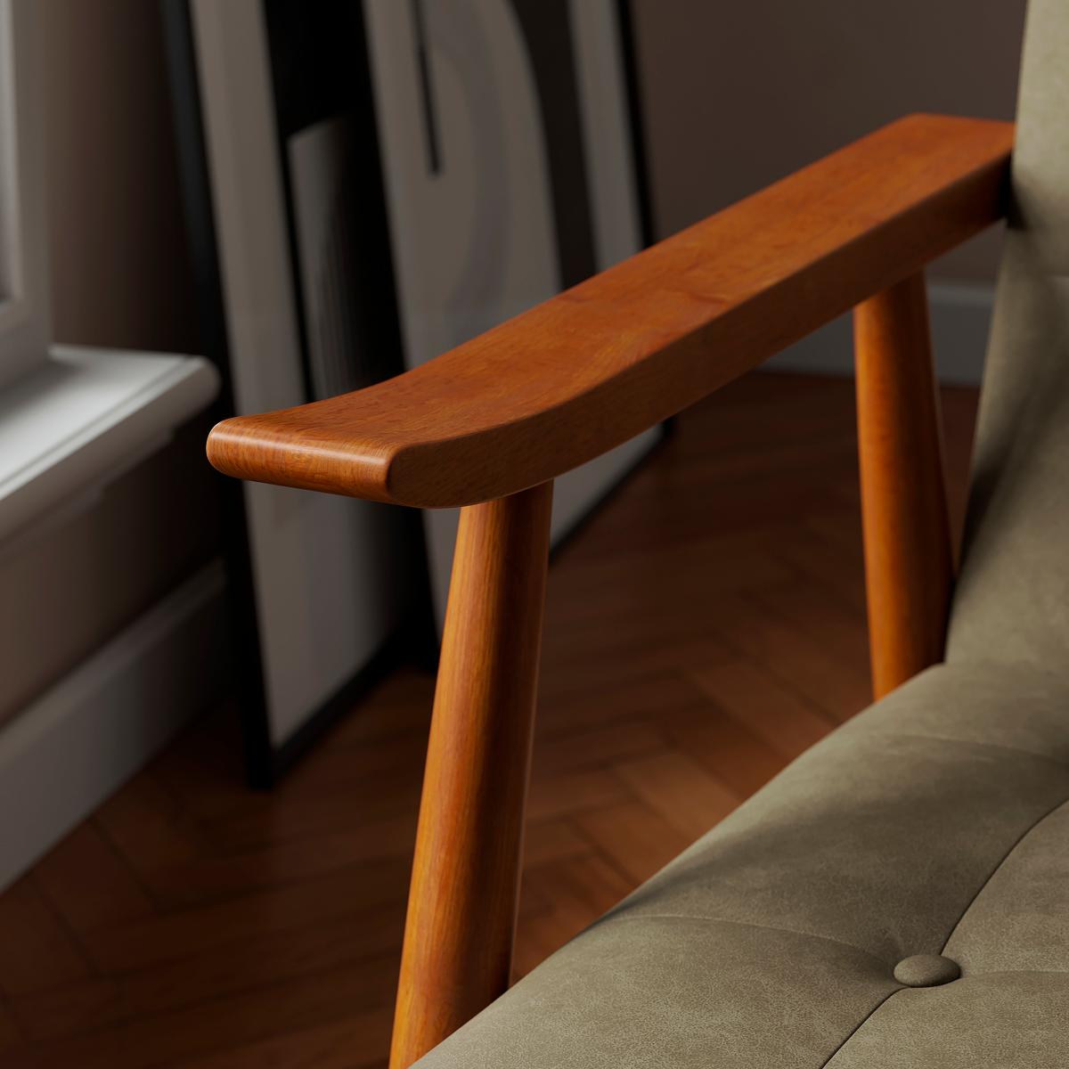 Quinn Buttoned Occasional Chair Green – image 3