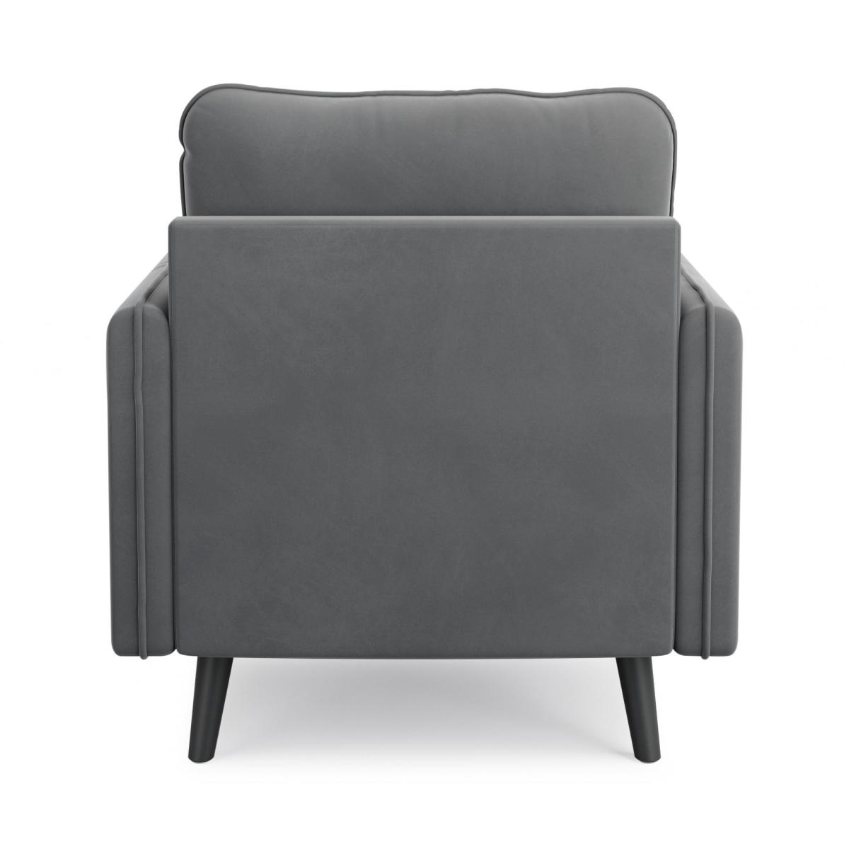 Milton Velvet Armchair in a Box Grey – image 5