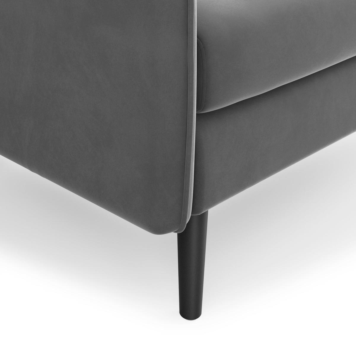 Milton Velvet Armchair in a Box Grey – image 6