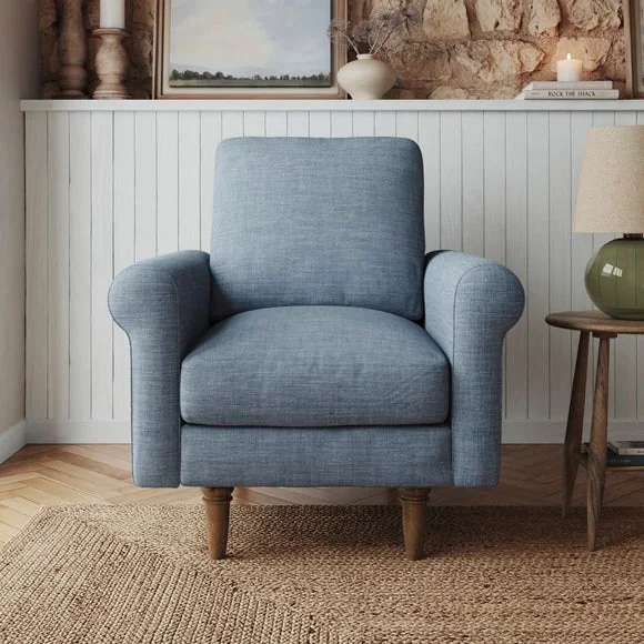 Maeve Faux Linen Compact Armchair – image 1