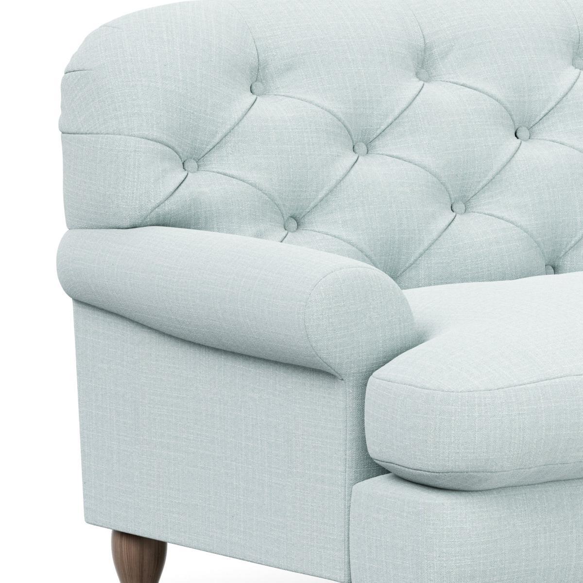 Canterbury Slub Cotton Blend Snuggle Chair Slub Cotton Light Mineral – image 6