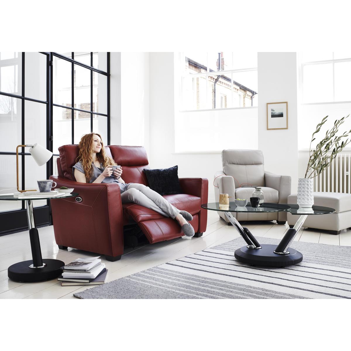 Compact Collection Midi Fabric Manual Recliner Armchair - Grey – image 2