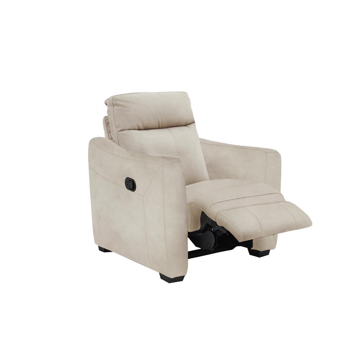 Compact Collection Midi Fabric Manual Recliner Armchair - Grey – image 3