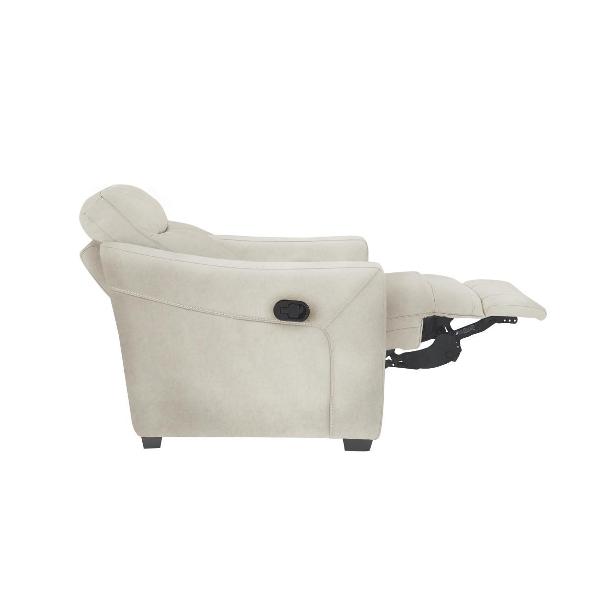Compact Collection Midi Fabric Manual Recliner Armchair - Grey – image 4