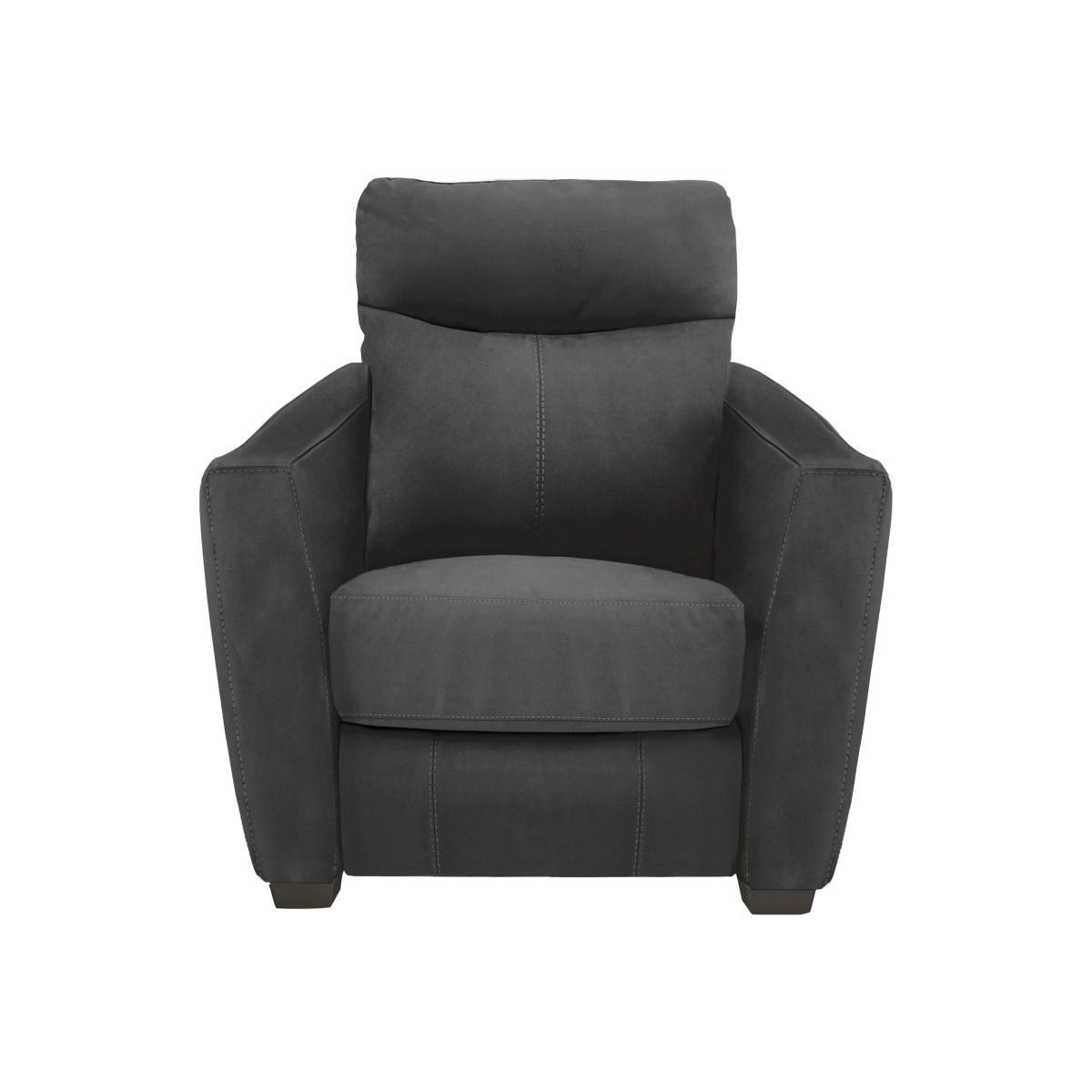 Compact Collection Midi Fabric Manual Recliner Armchair - Grey – image 1