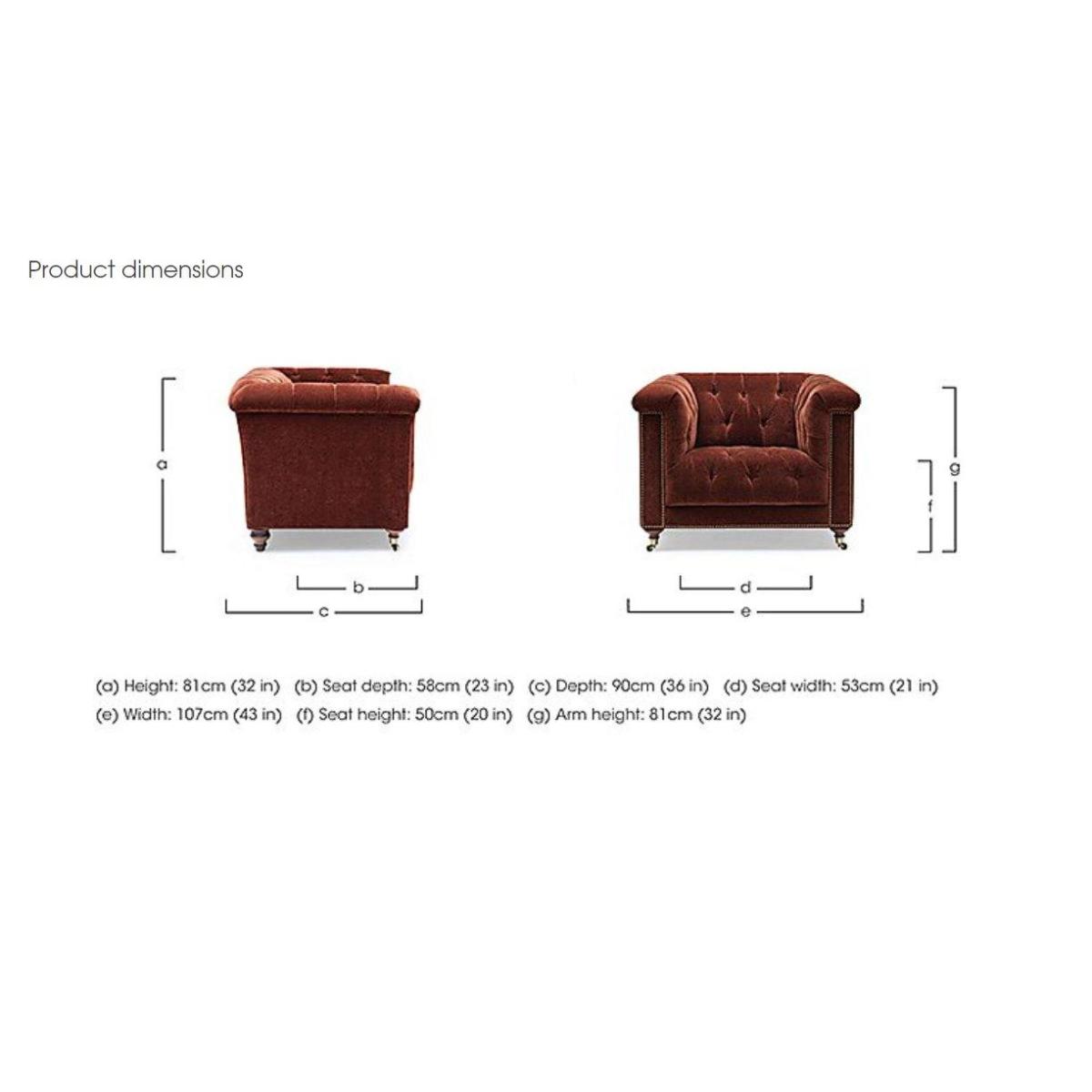 Wallace Fabric Chesterfield Chair – image 2