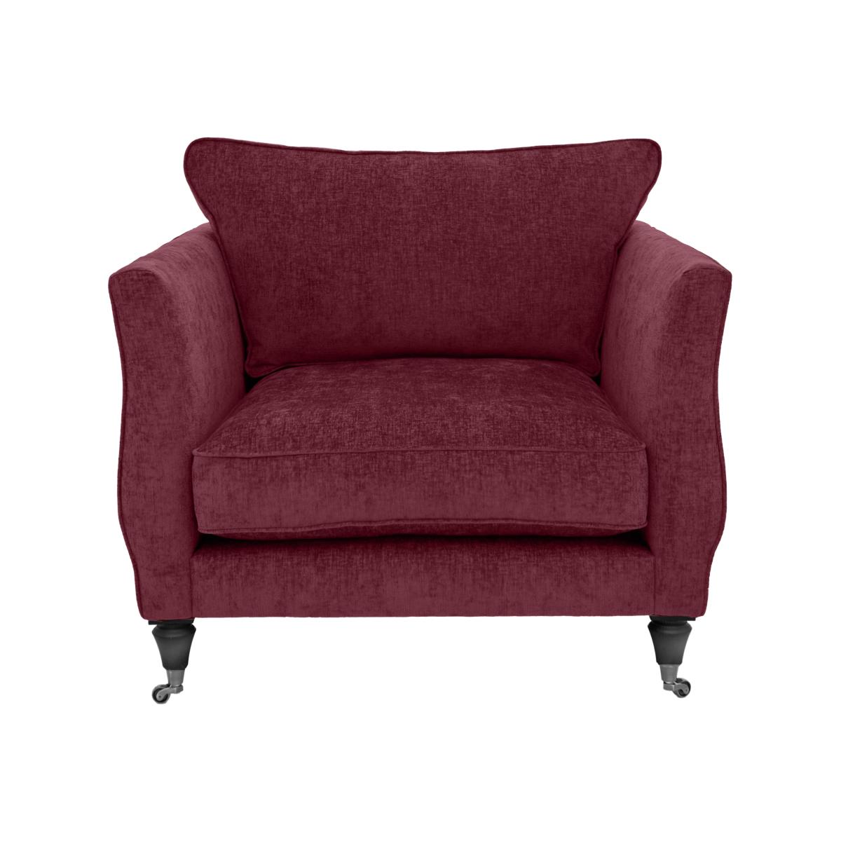 Boutique Chatterley Chair - Bolero Boysenberry with Ebony Castors