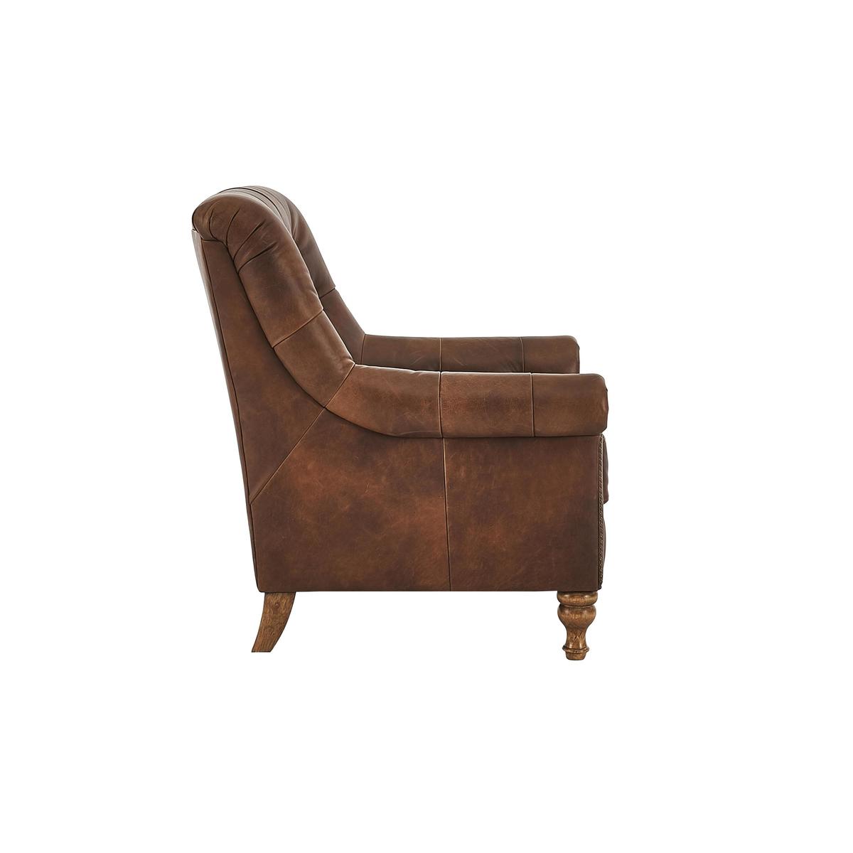 Cuba Leather Armchair - Blue - By Furniture Village – image 3