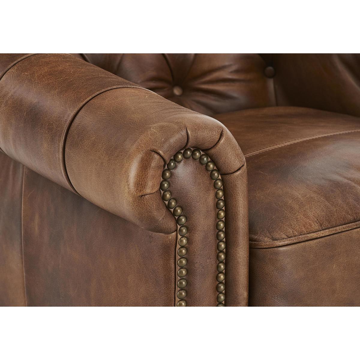 Cuba Leather Armchair - Blue - By Furniture Village – image 5