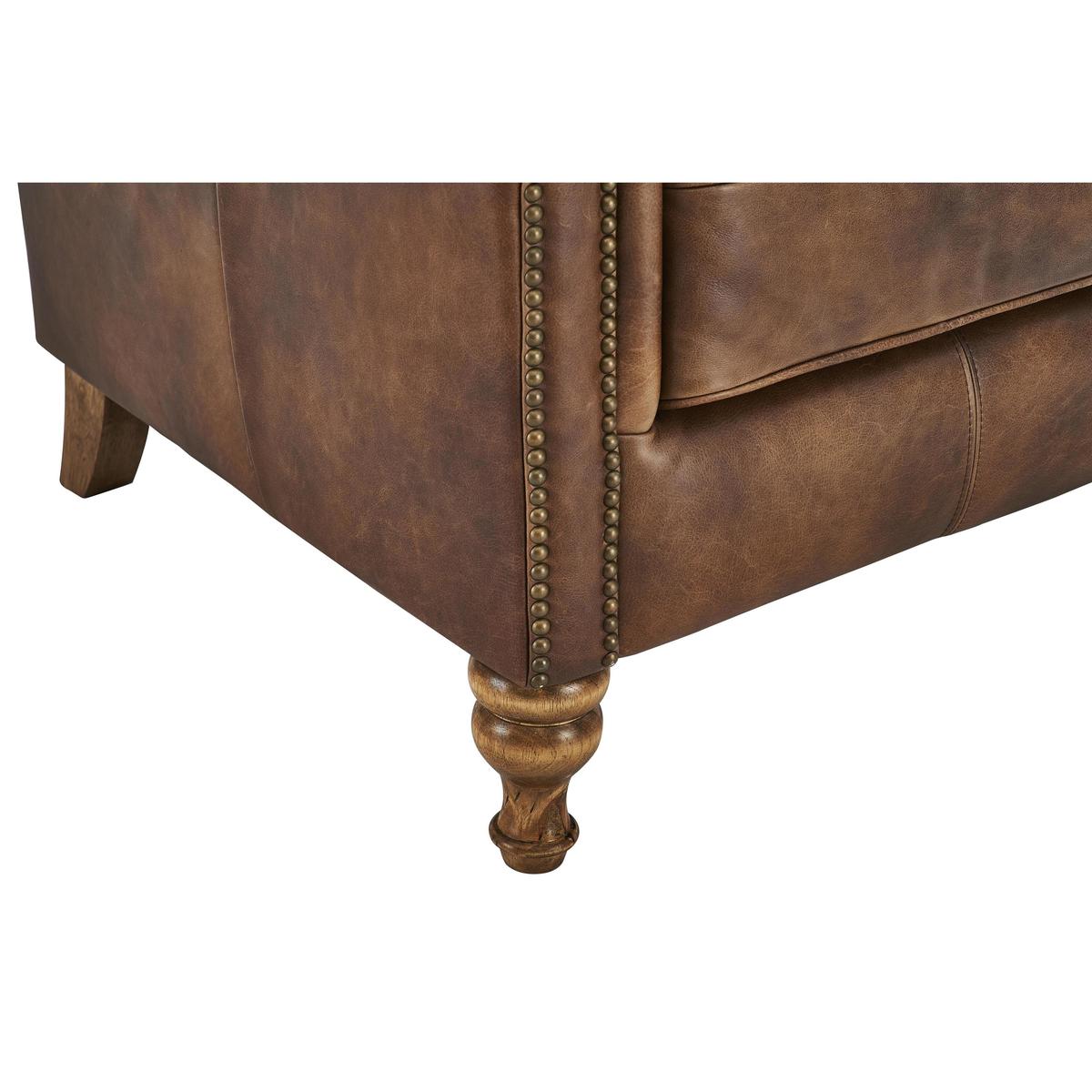Cuba Leather Armchair - Blue - By Furniture Village – image 6