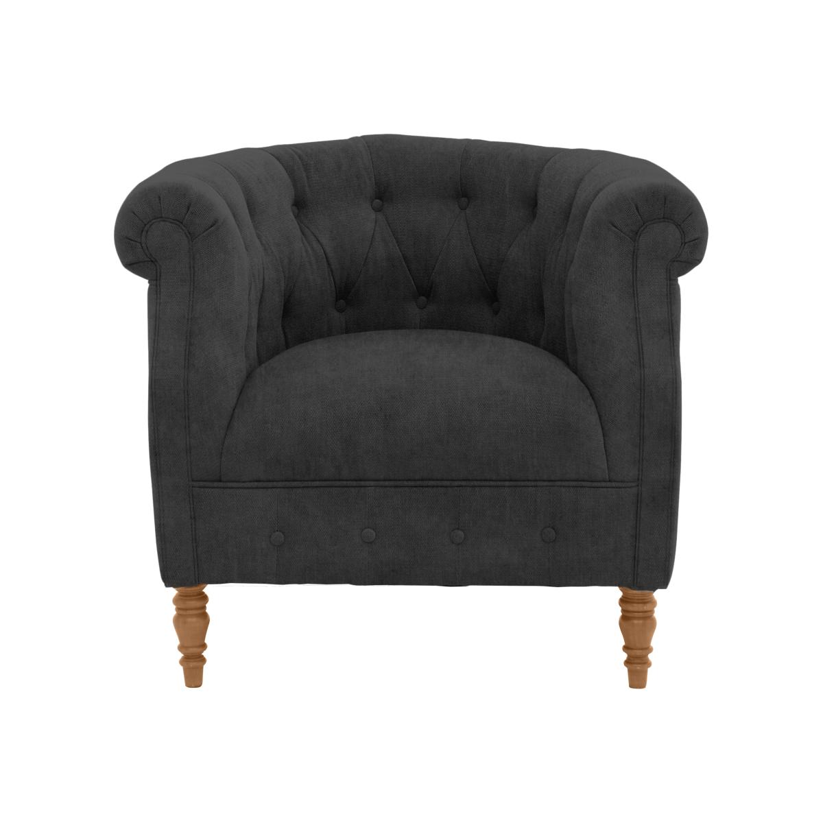 Alexander and James - Chesterfield Collection Calvin Fabric Chair - Boot - Oak Feet