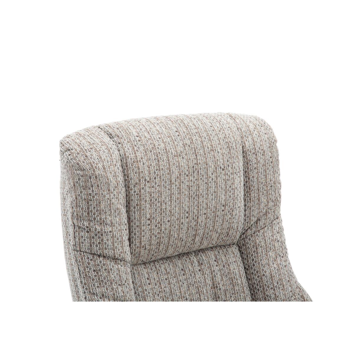 Galway Fabric Swivel Recliner Armchair with Footstool - Mink – image 4