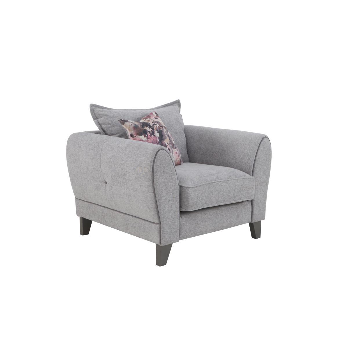 Fleur Fabric Armchair - Blue – image 5