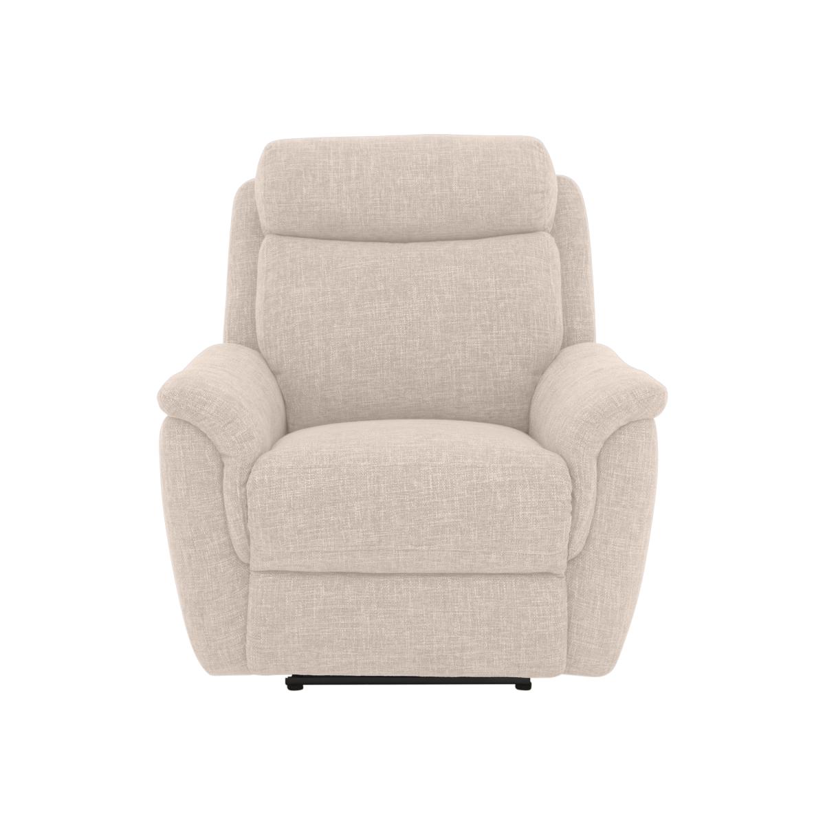 Orlando Fabric Power Recliner Chair with Power Headrests and Lumbar Support - Cream – image 1