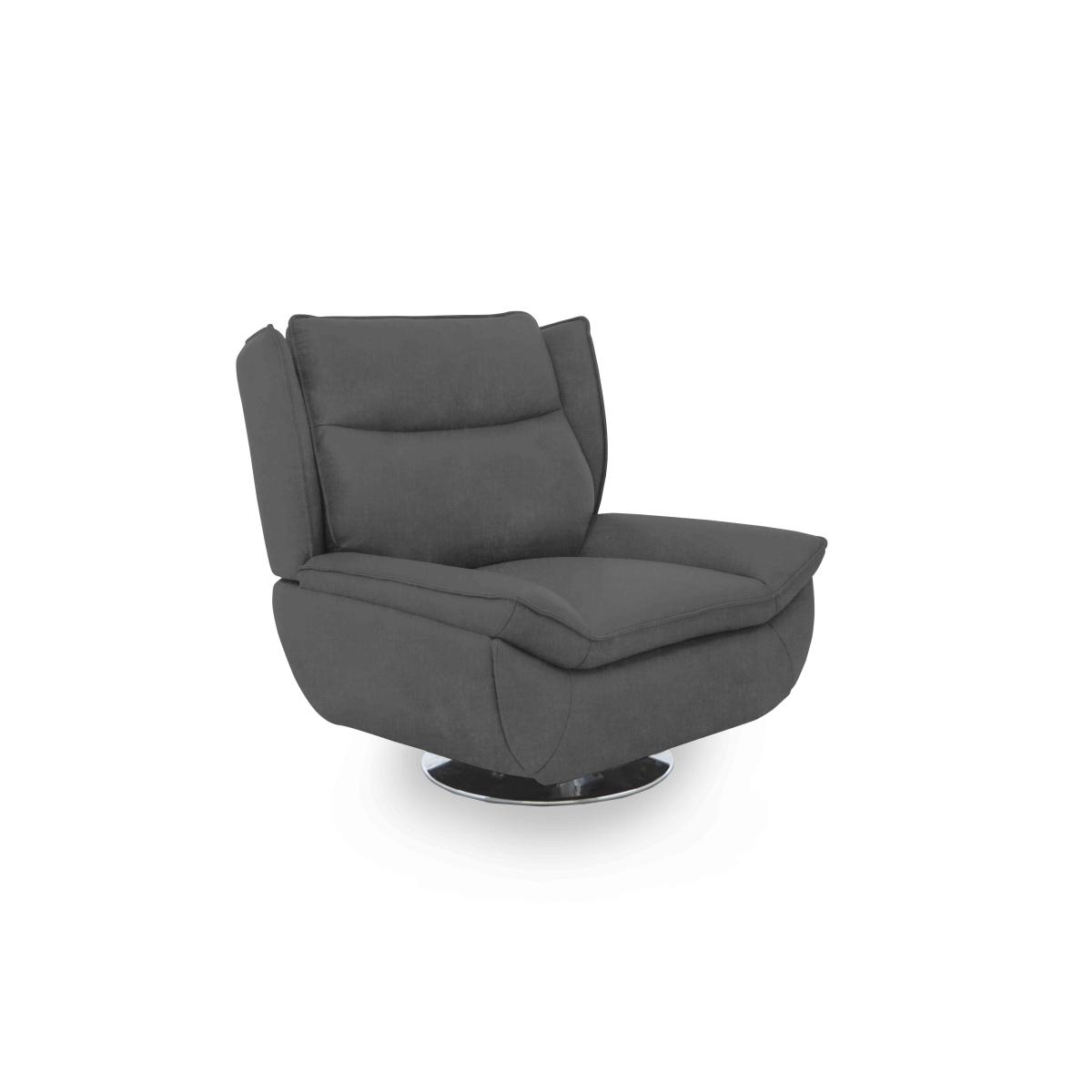 Vinny Fabric Swivel Chair - Heritage Granite – image 4