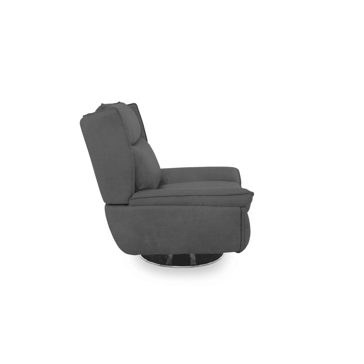 Vinny Fabric Swivel Chair - Heritage Granite – image 5