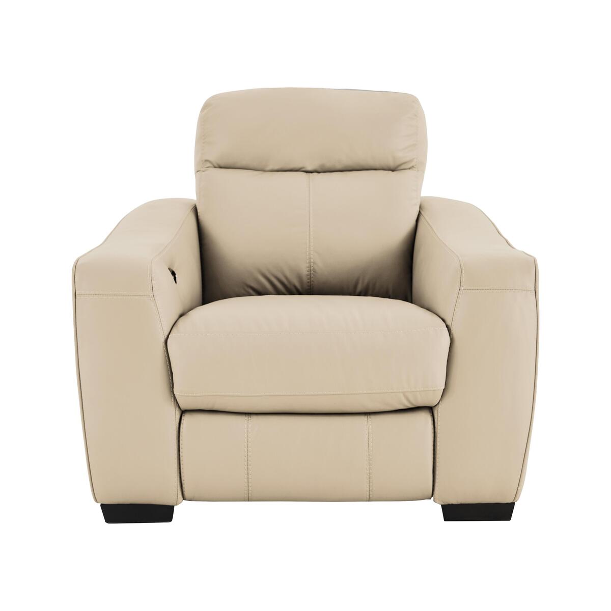 Cressida Leather Recliner Armchair - Cream- World of Leather