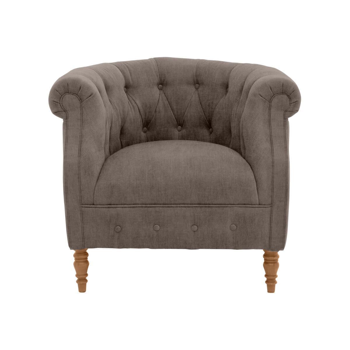 Alexander and James - Chesterfield Collection Calvin Fabric Chair - Wicker - Oak Feet