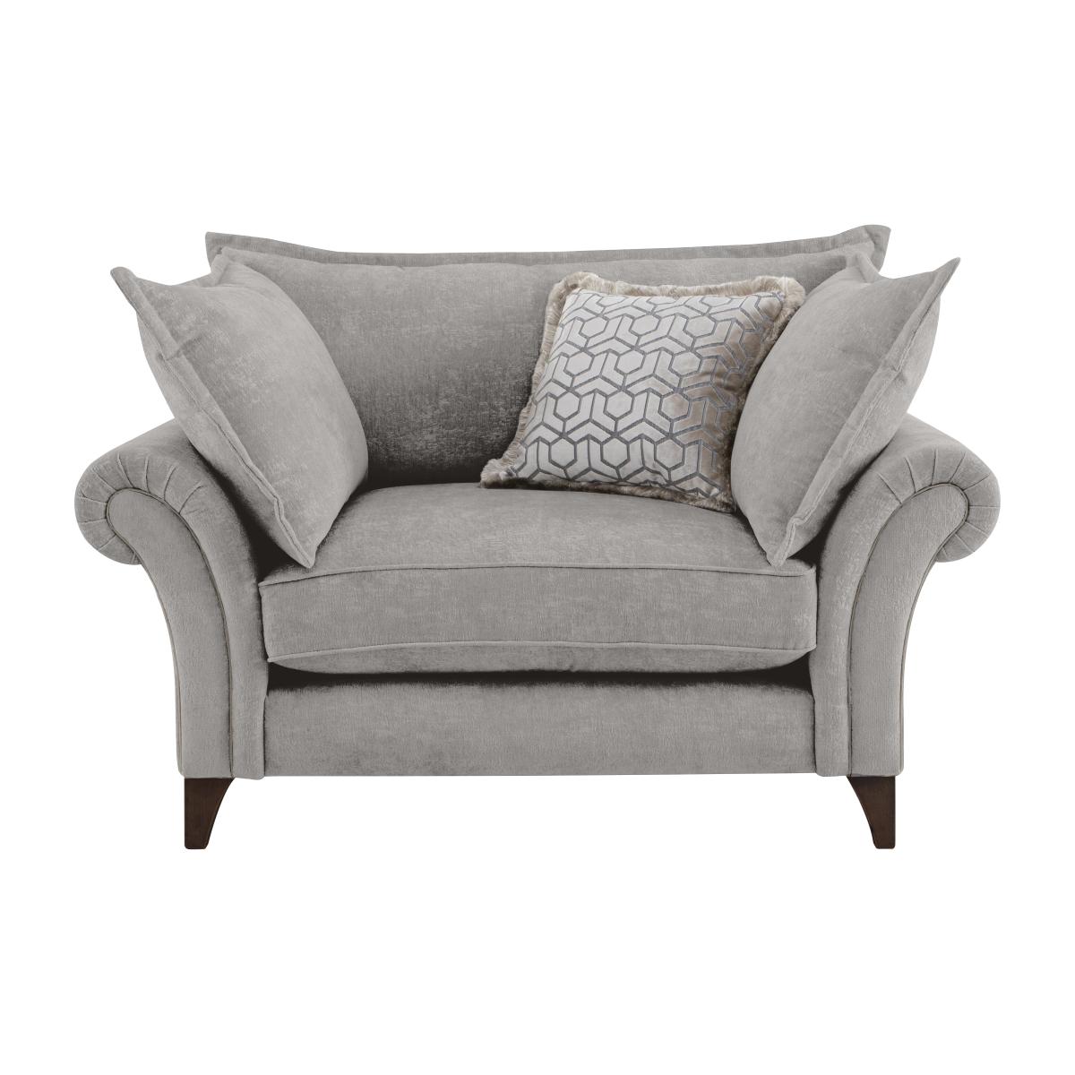 Boutique Splendour Fabric Snuggler - Meridian Silver with Antique Feet