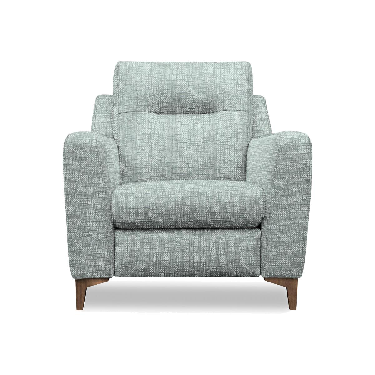 G Plan - Arlo Fabric Chair - Remco Light Grey with Walnut Feet