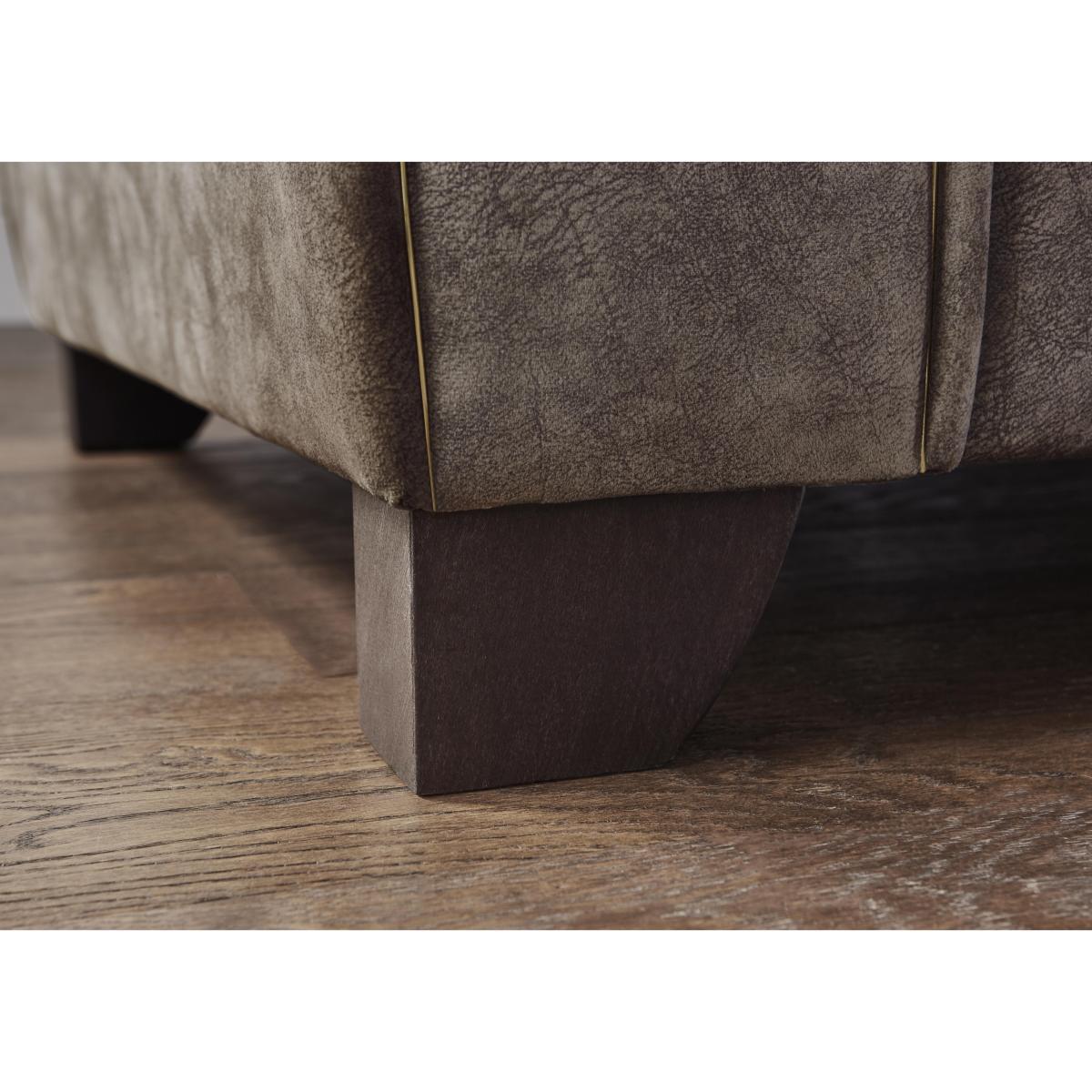 Ariana Pillow Back Fabric Snuggler Chair – image 4