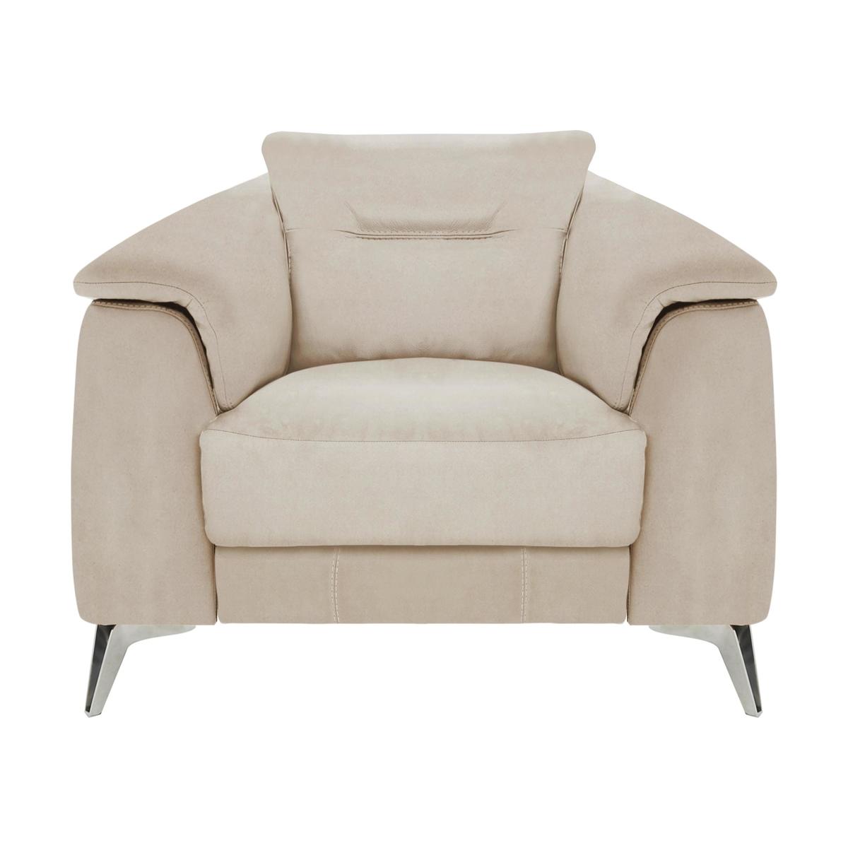 Sanza Fabric Armchair - Beige - By Furniture Village – image 1