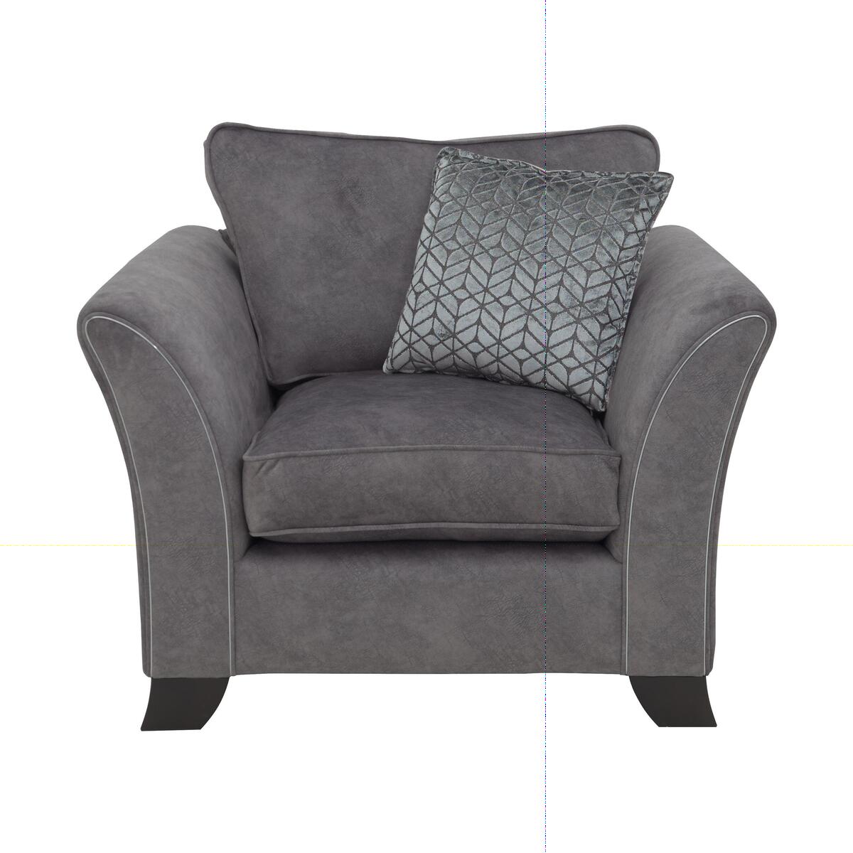 Amora Fabric Armchair - Grey – image 1