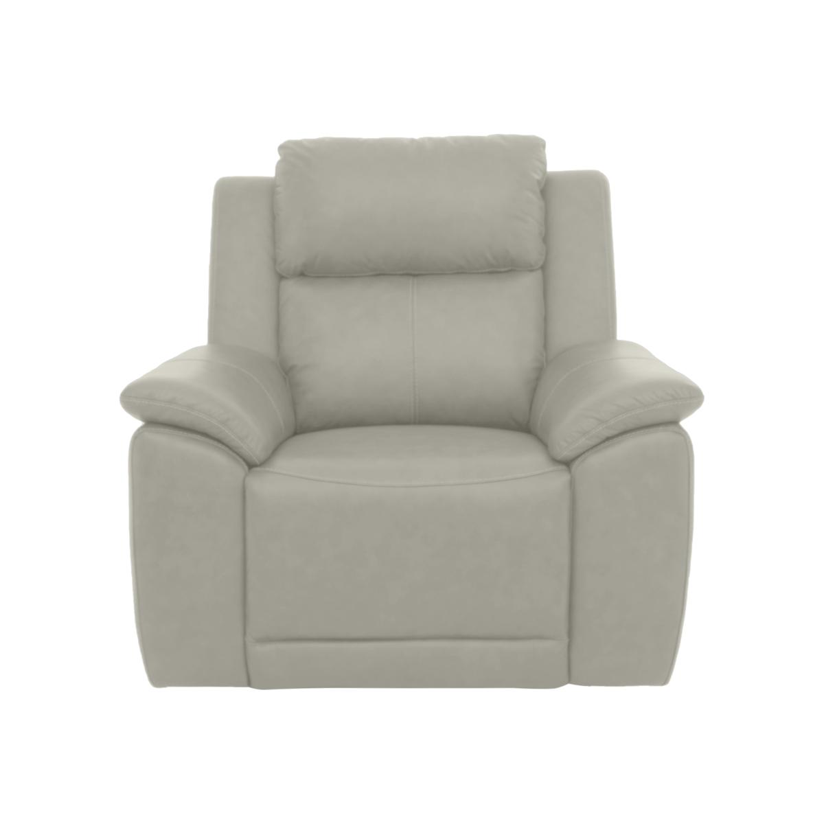 Utah Leather Power Recliner Chair with Headrest and Power Lumbar - Sand