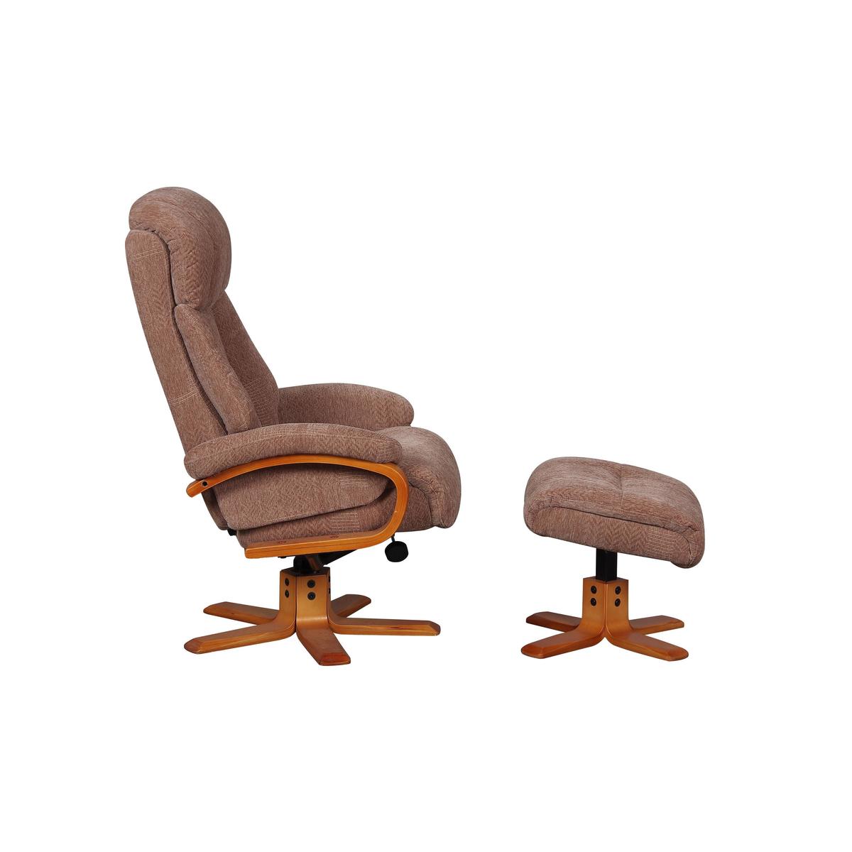 Munich Fabric Swivel Recliner Armchair with Footstool - By Furniture Village – image 4
