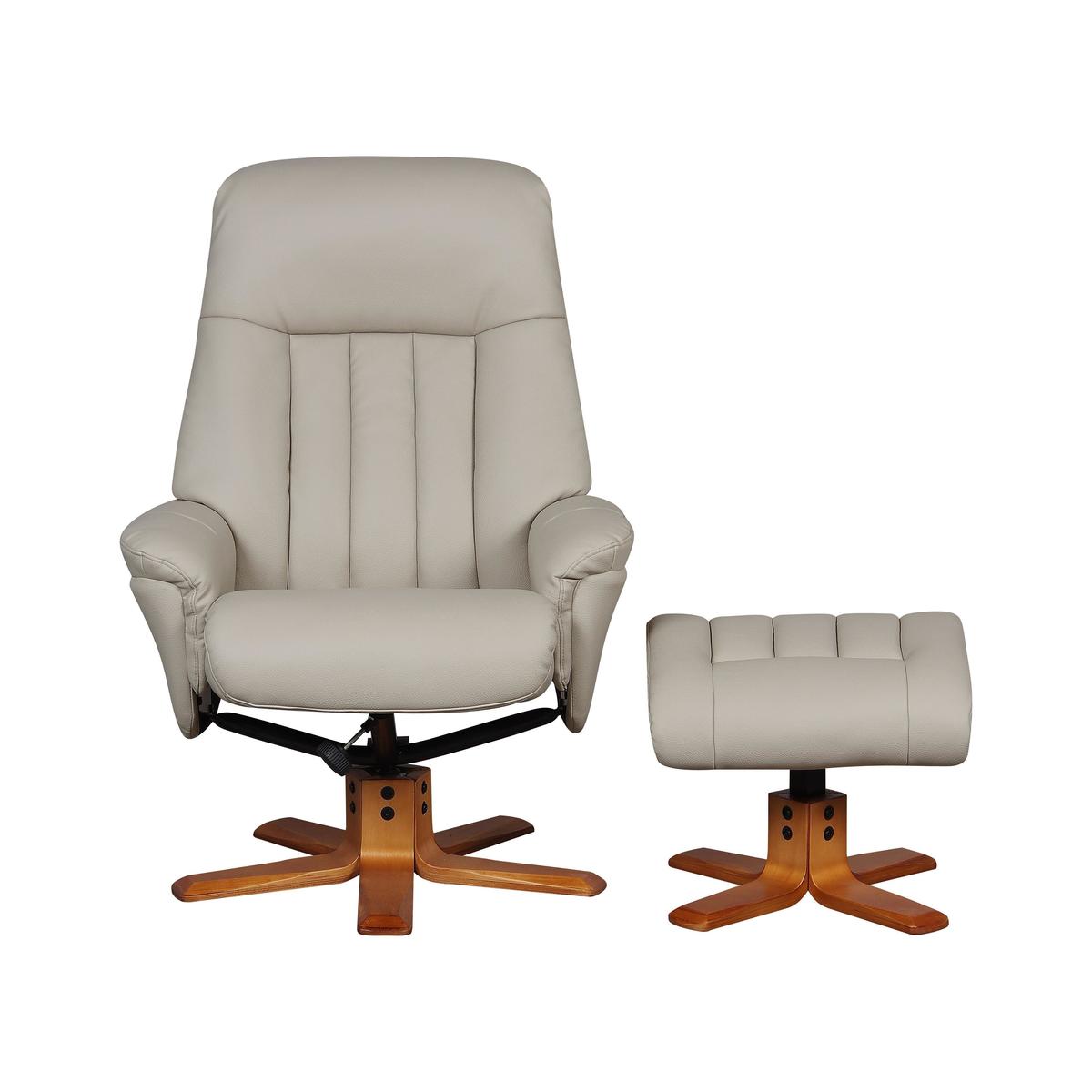 Paris Recliner Armchair and Footstool - By Furniture Village – image 1