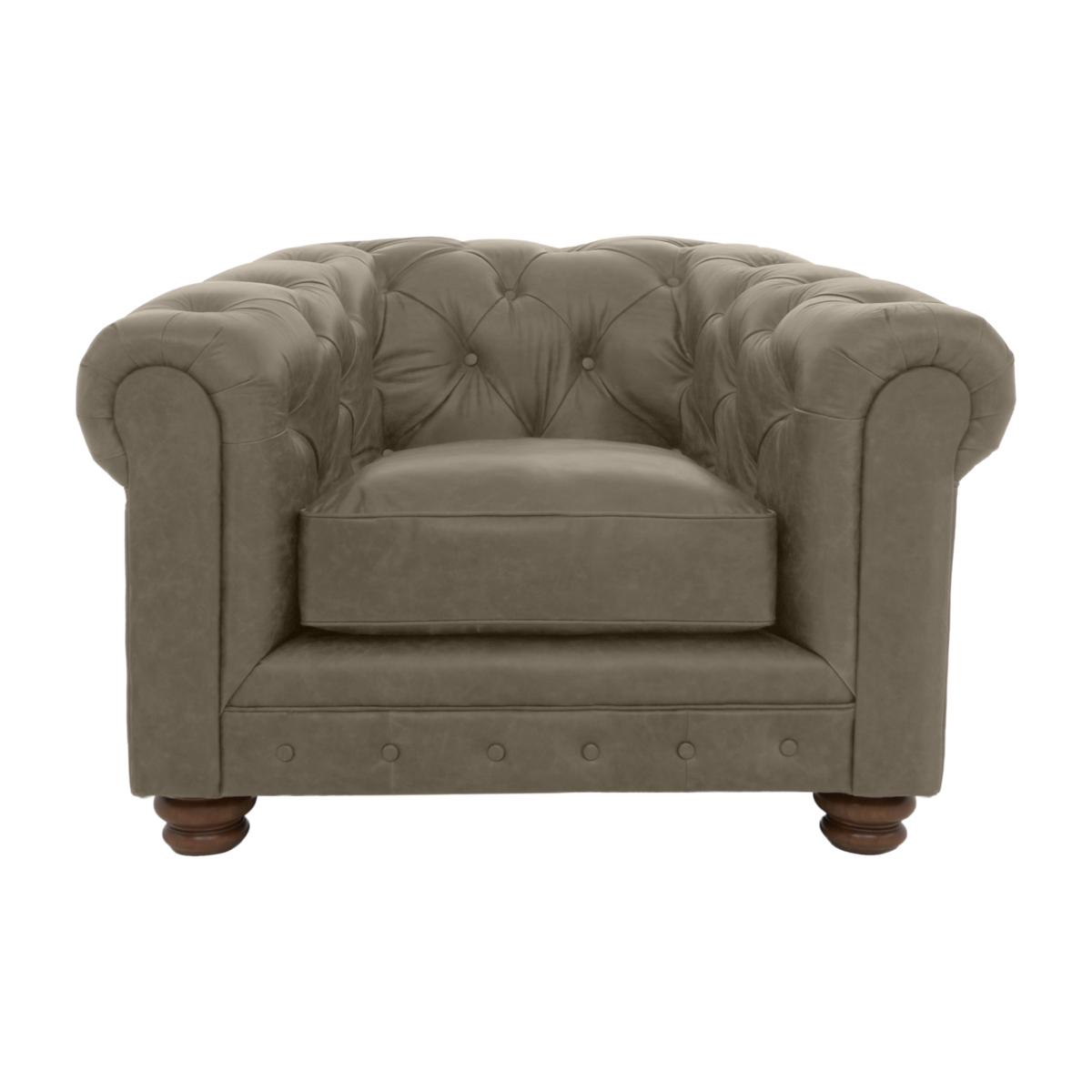 Alexander and James - Hugo Leather Chesterfield Chair - Bluster - Dark Feet