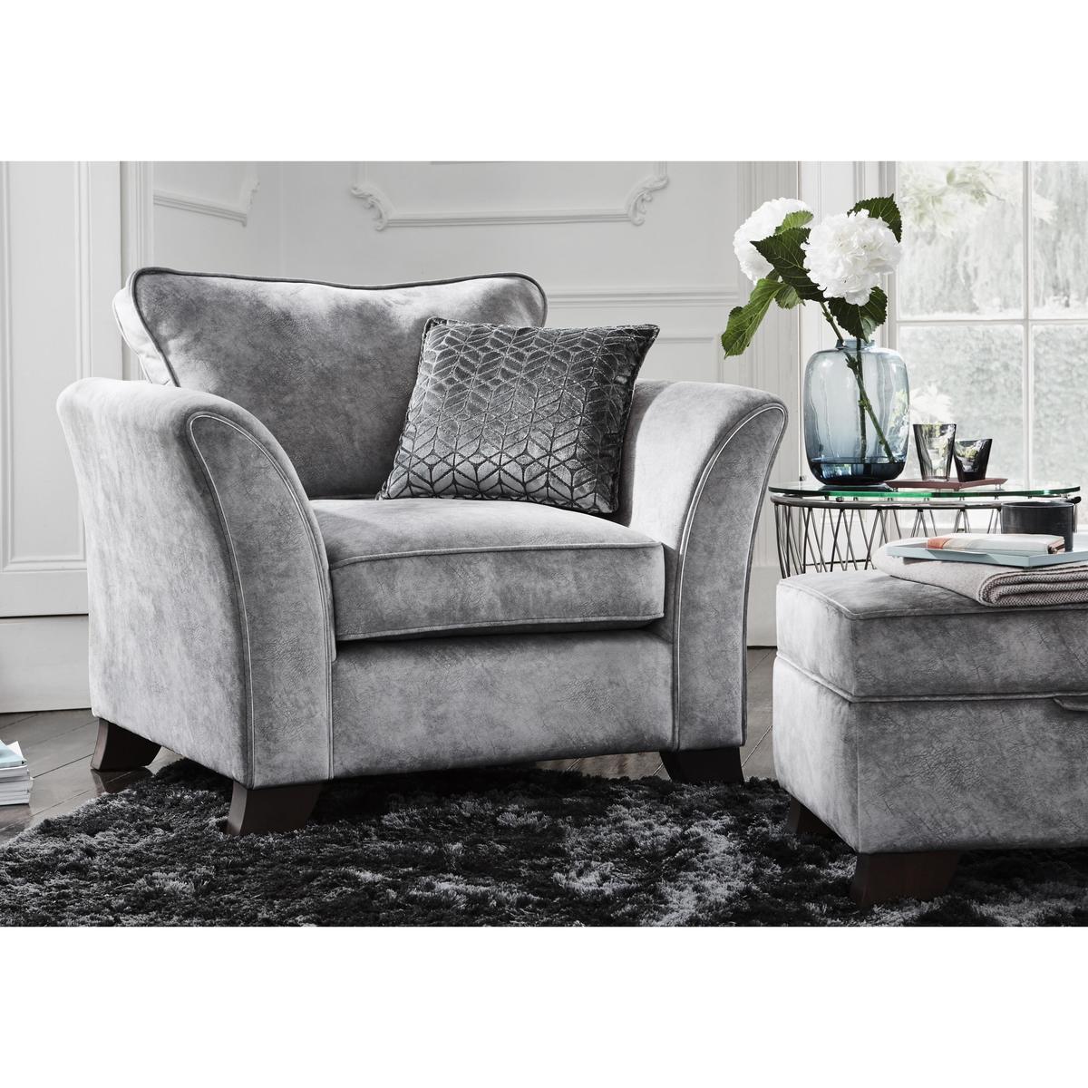 Amora Fabric Armchair - Brown - By Furniture Village – image 2