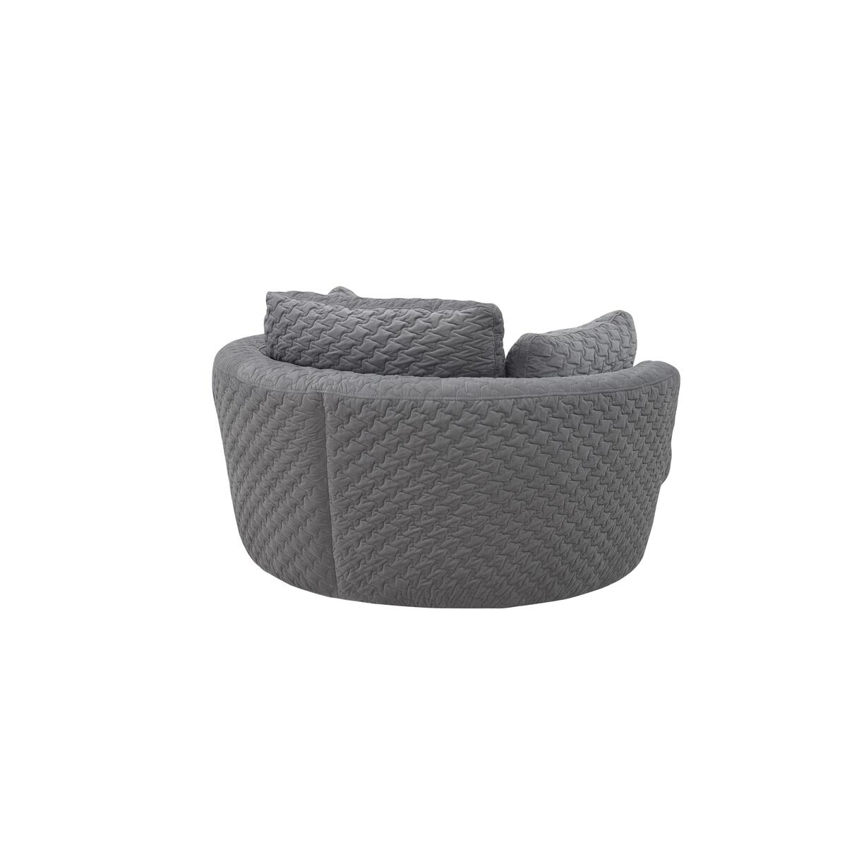 Ronda Fabric Swivel Armchair - Brown – image 4