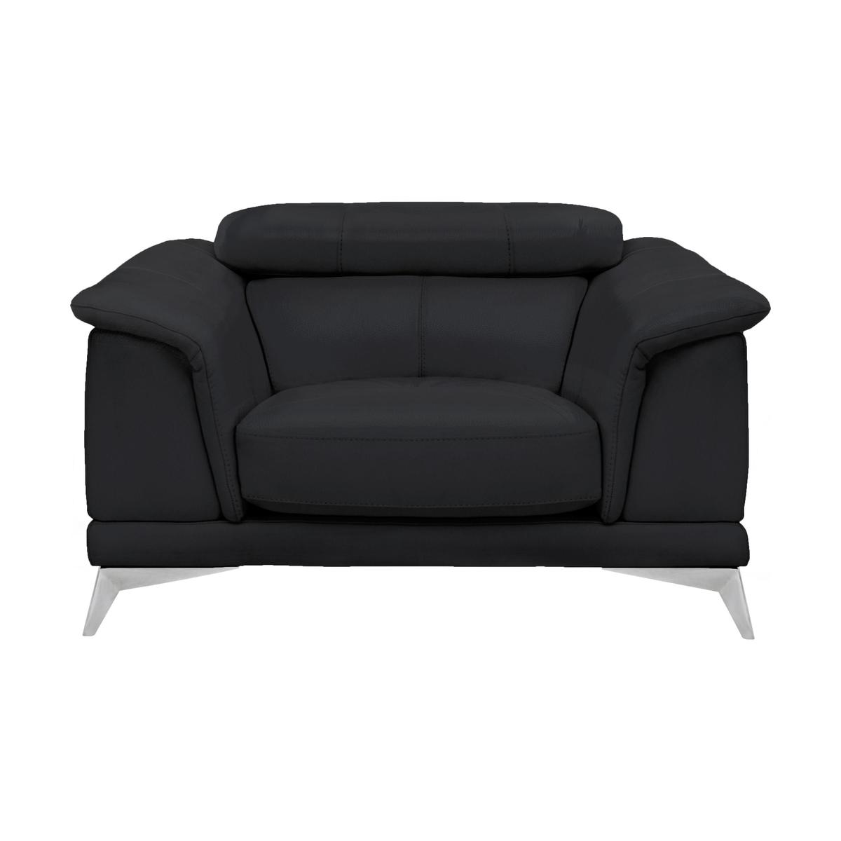 Corium Echo Leather Armchair - Black - By Furniture Village – image 1