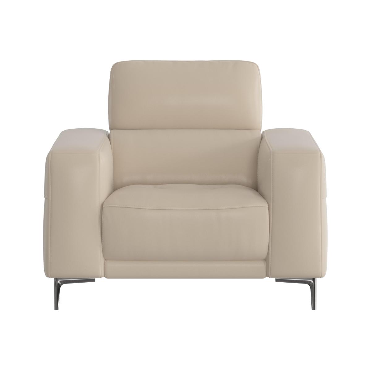 Adama BV Leather Armchair with Battery Recliner - Dapple Grey – image 1