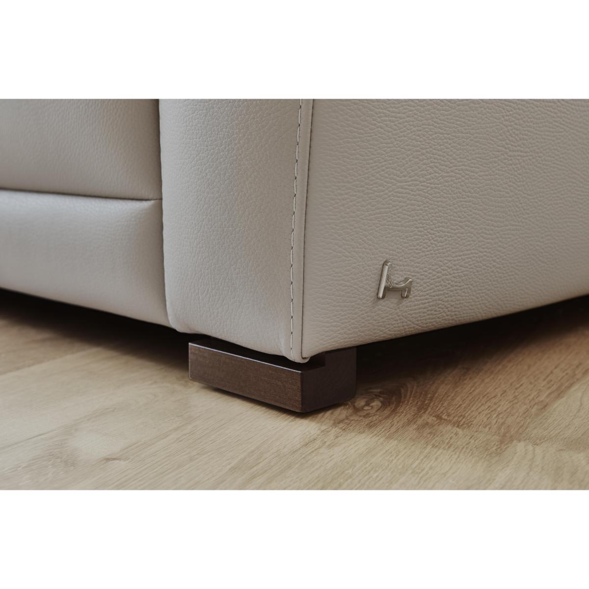 Nicoletti - Matera Leather Power Recliner Armchair with Pad Arm - Beige – image 4