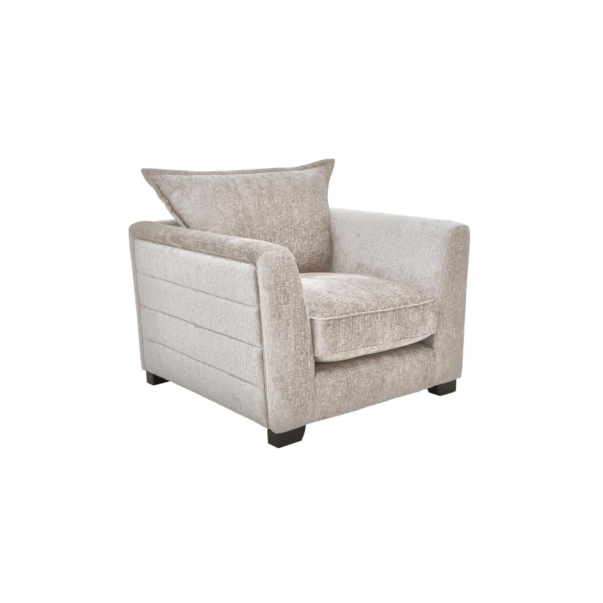 Boutique Lavish Fabric Armchair - Natural – image 4