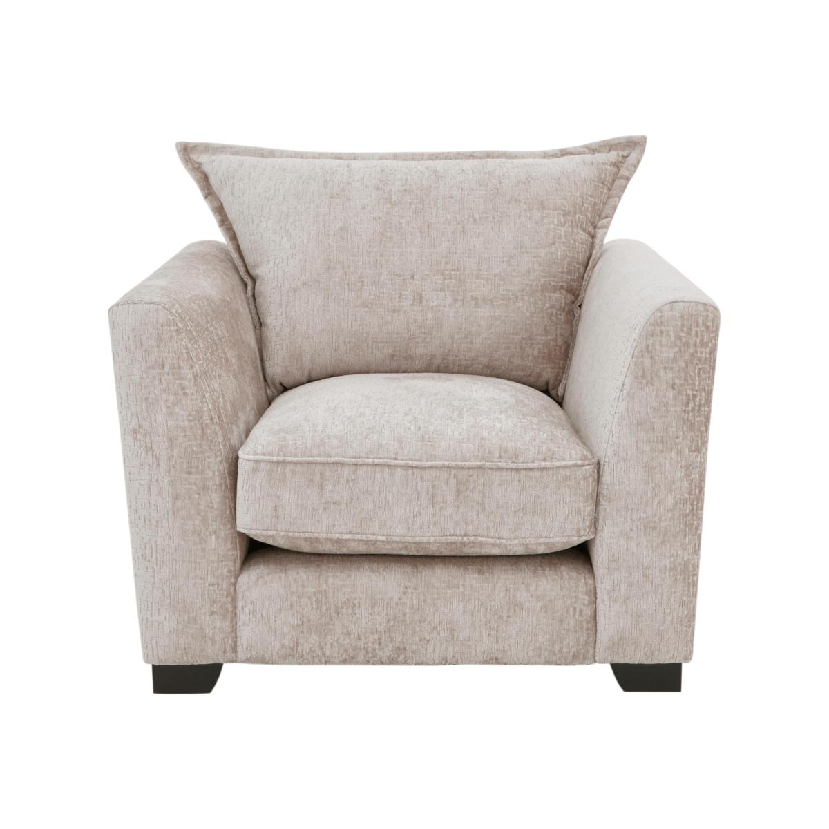 Boutique Lavish Fabric Armchair - Natural – image 1