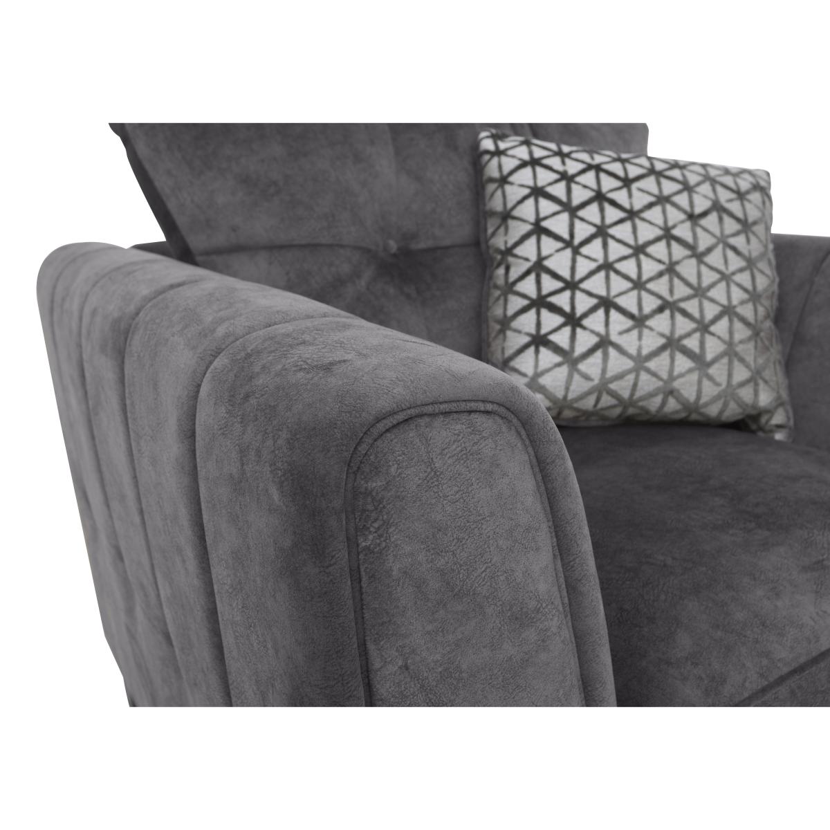 Mariah Classic Back Fabric Armchair - Dapple Chocolate – image 2