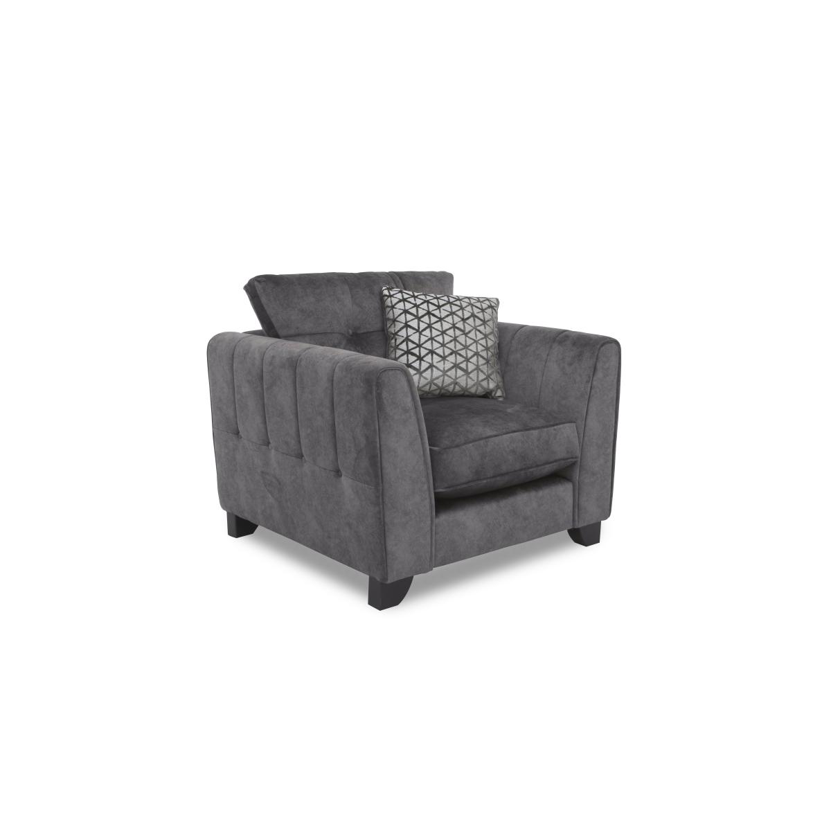 Mariah Classic Back Fabric Armchair - Dapple Chocolate – image 4