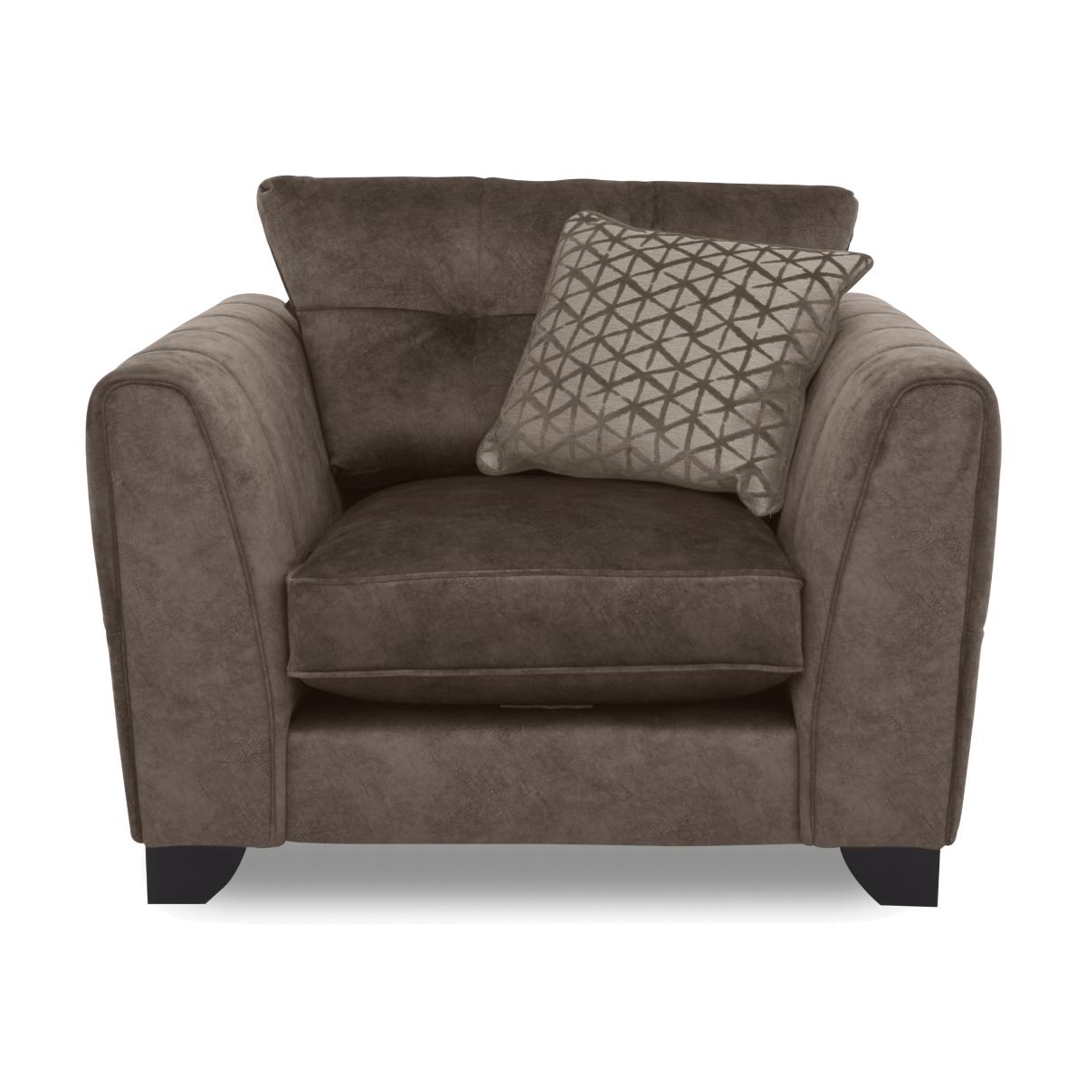 Mariah Classic Back Fabric Armchair - Dapple Chocolate – image 1