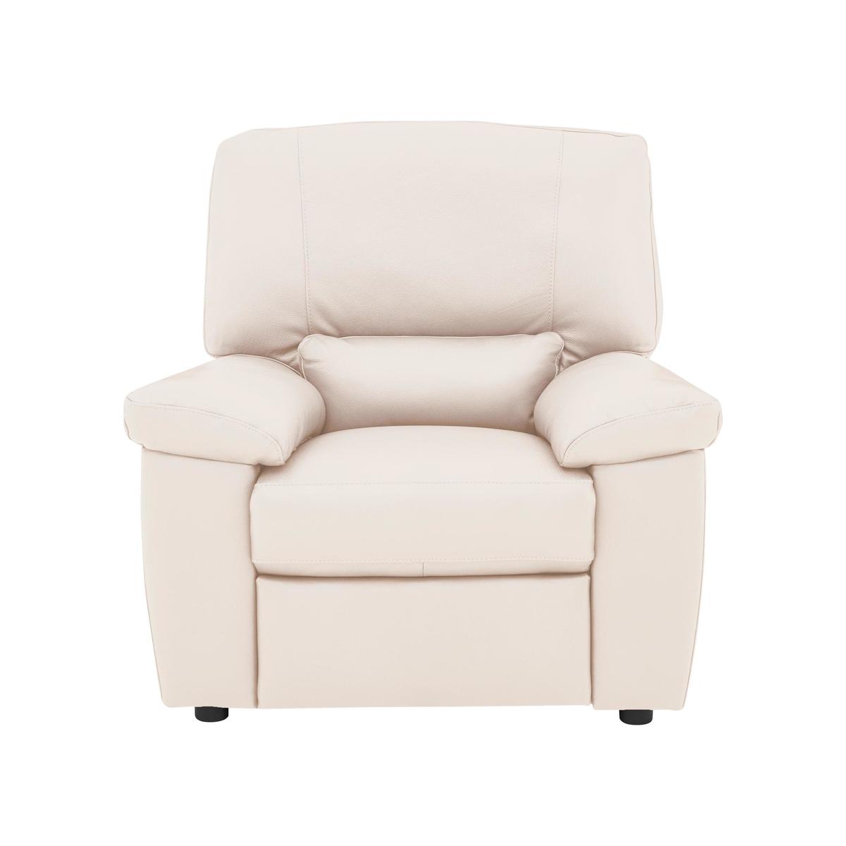 Lazio Leather Recliner Armchair - Beige - By Furniture Village – image 1