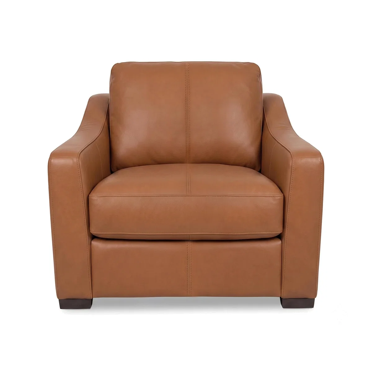 World of Leather - Nap Leather Snuggler Chair - Pecan - Sofas and Armchairs - In Time for Christmas – image 1