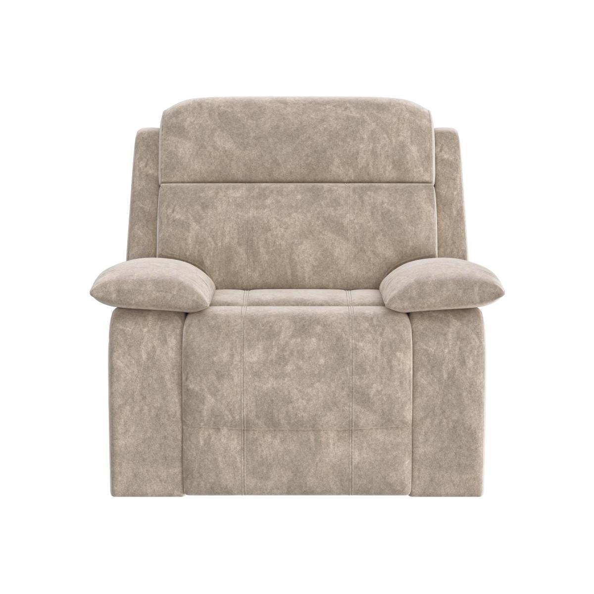 Moreno Fabric Power Recliner Armchair with Power Headrest - Cream – image 1