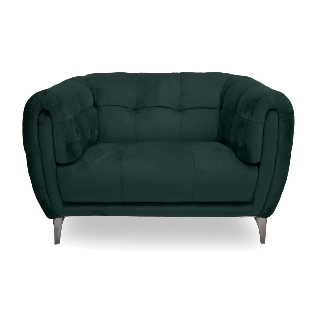 Ideal Home - Sienna Fabric Cuddler Chair - Bottle Green - Sofas and Armchairs - In Time for Christmas – image 1