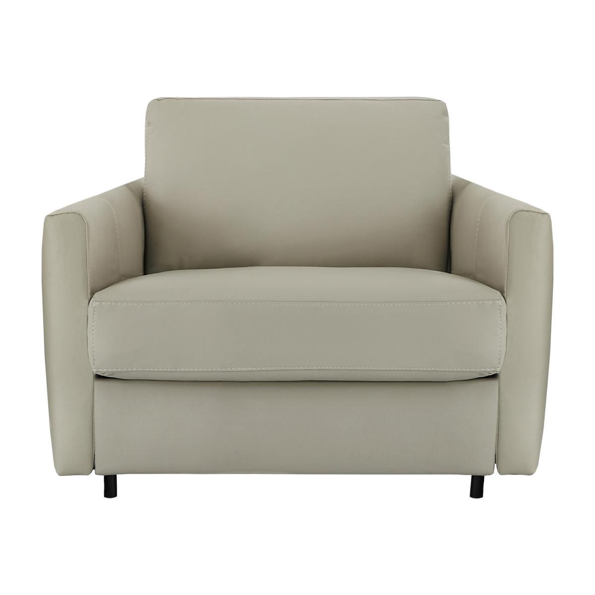 Nicoletti - Alcova Leather Sofa Bed Chair with Slim Arms - Grey