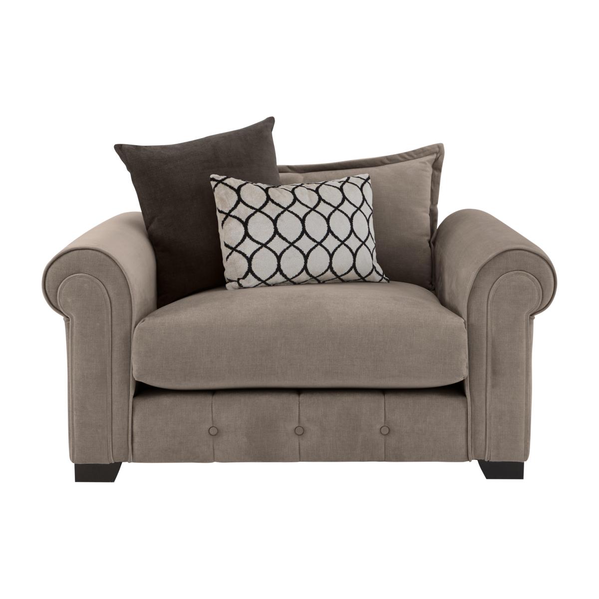 Alexander and James - Sumptuous Fabric Snuggler Chair - Chamonix Wicker