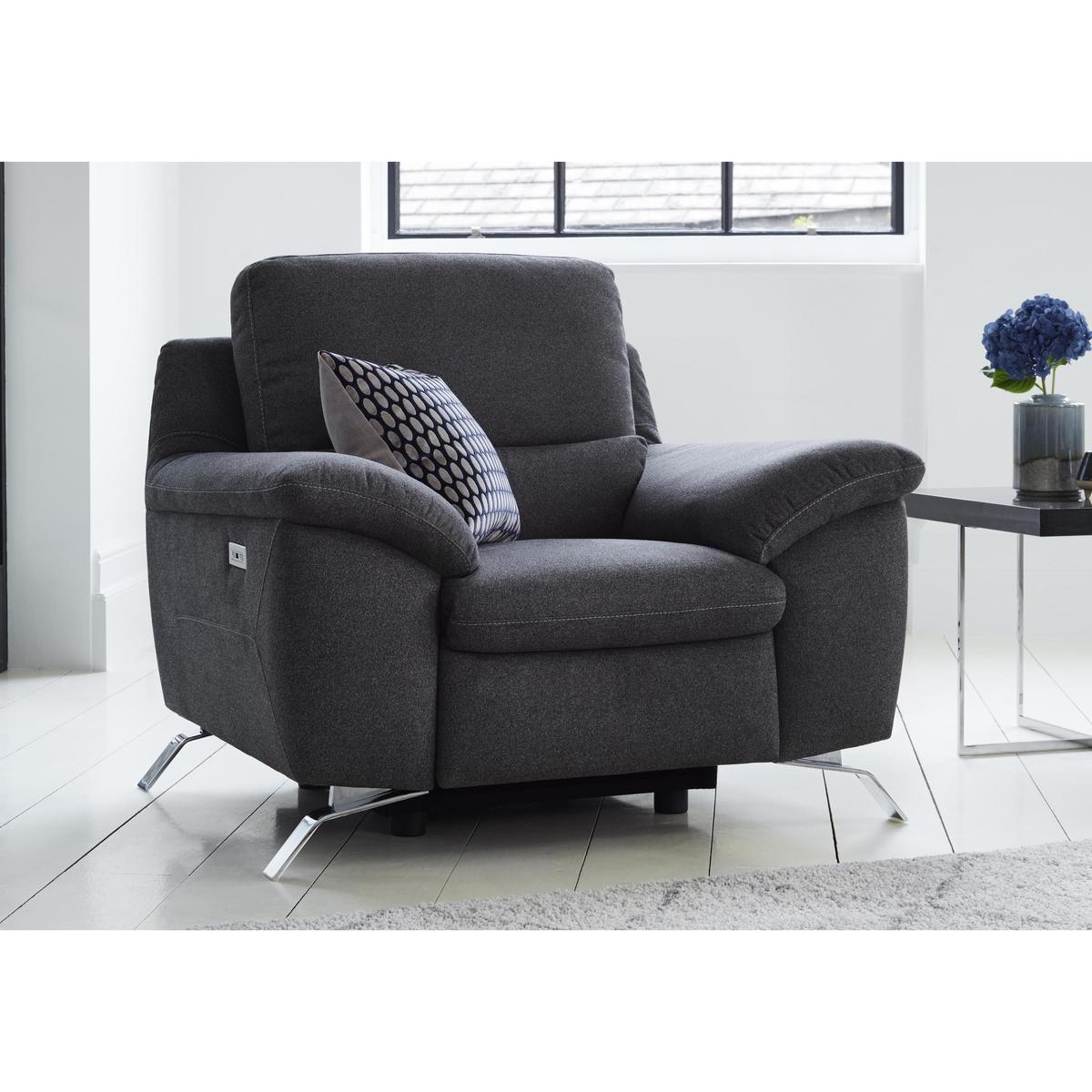 Apulia Fabric Armchair - Blue - By Furniture Village – image 2