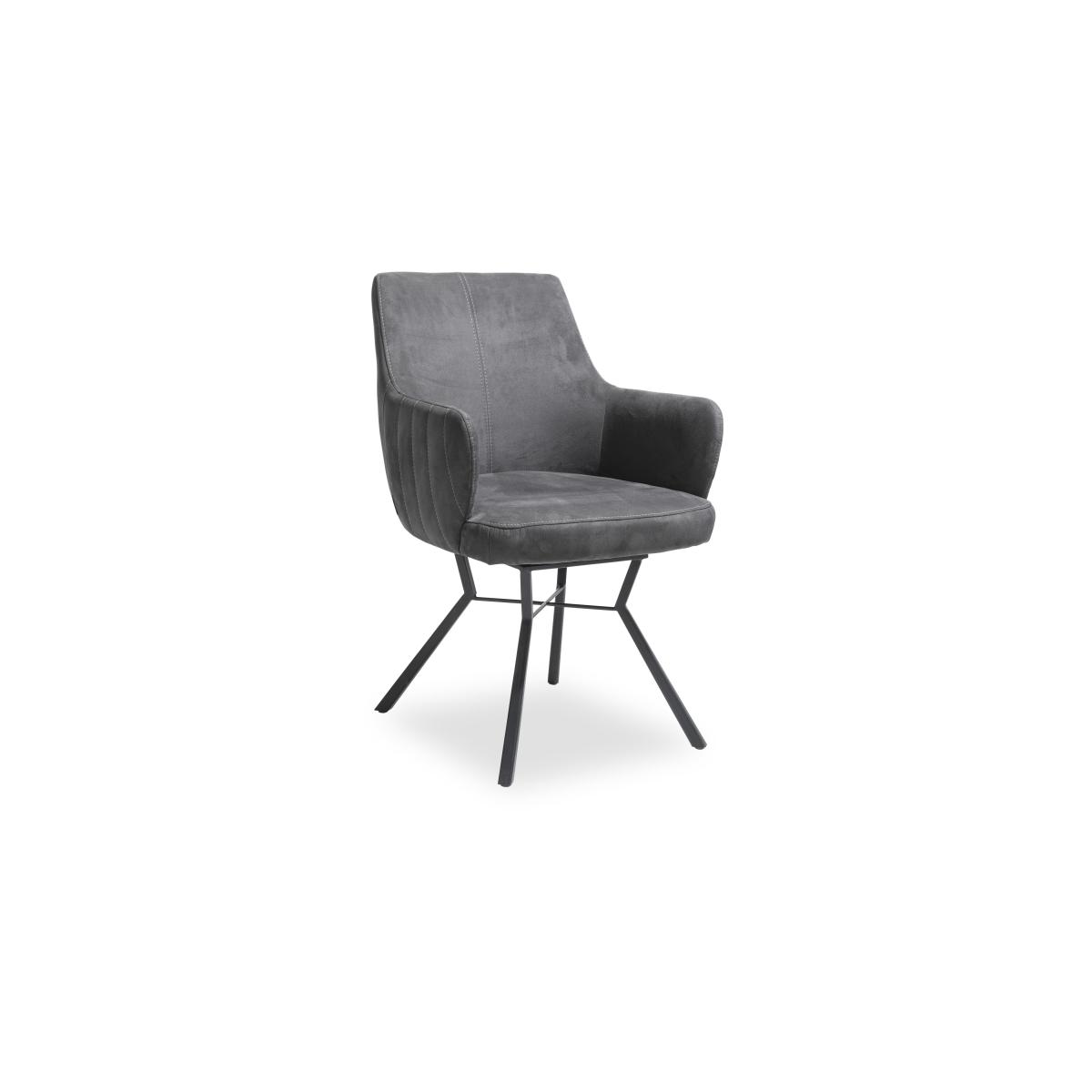 Habufa - Cleveland Set of 4 Swivel Dining Armchairs - Light Grey – image 2