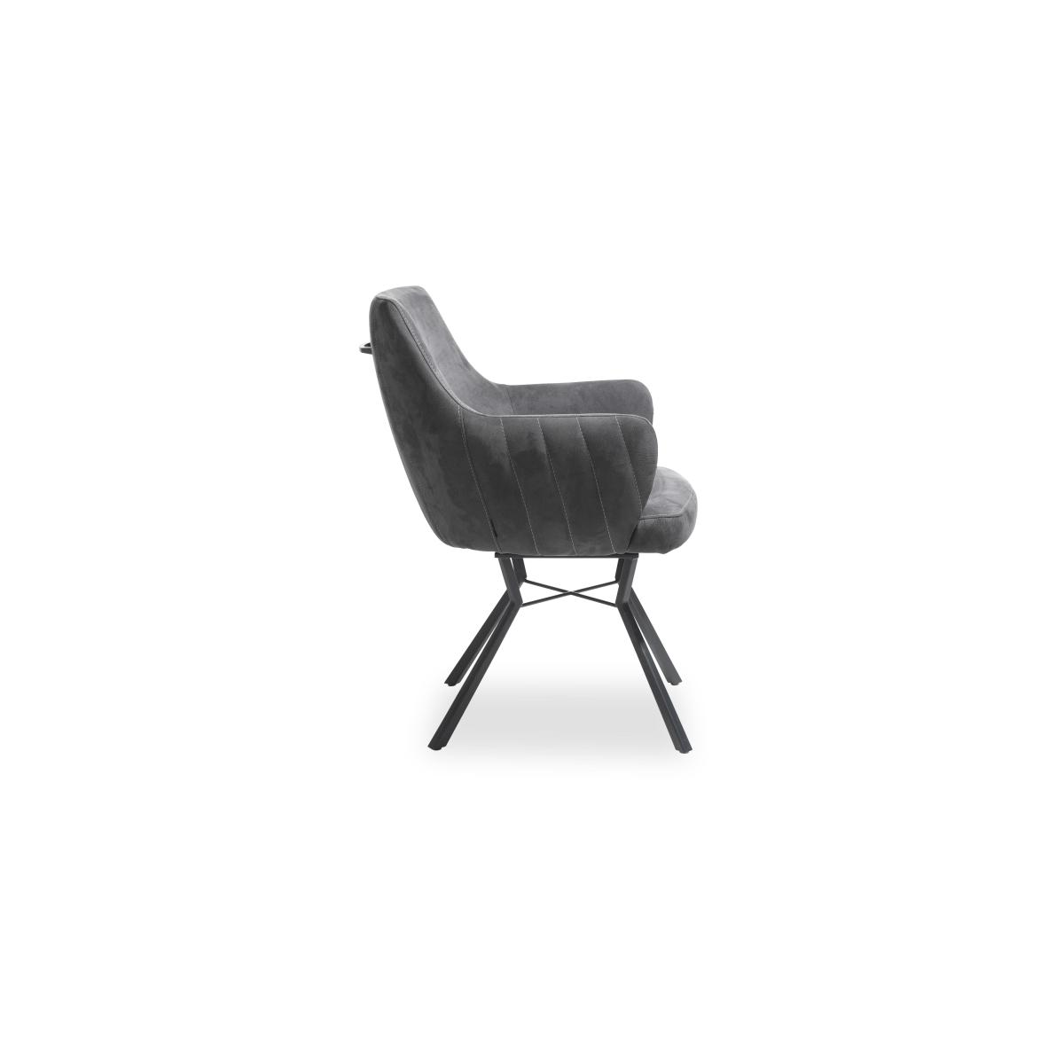 Habufa - Cleveland Set of 4 Swivel Dining Armchairs - Light Grey – image 3